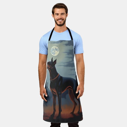 Doberman Halloween Scary Schort (Gedragen)