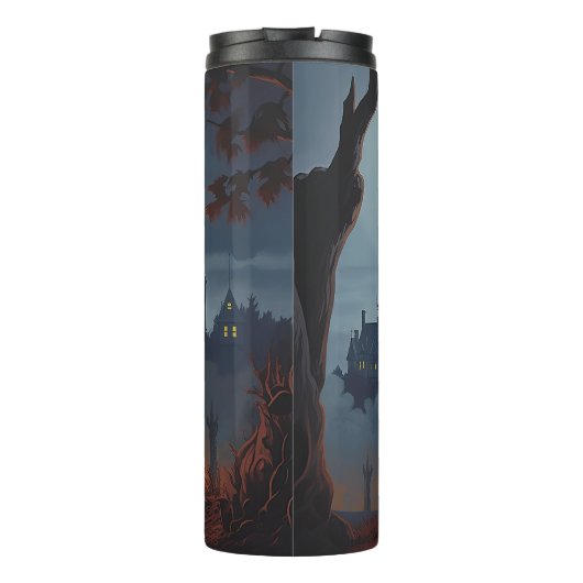 Doberman Halloween Scary Thermosbeker (Achterkant)