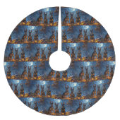 Doberman Halloween Spooky Kerstboom Rok (Voorkant)