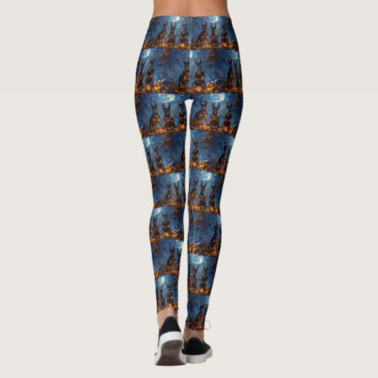 Doberman Halloween Spooky Leggings (Achterkant)