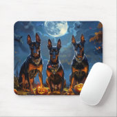 Doberman Halloween Spooky Muismat (Met muis)