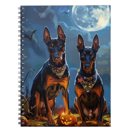 Doberman Halloween Spooky Notitieboek (Voorkant)