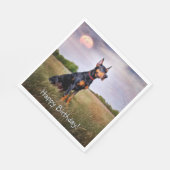 Doberman Happy Birthday Servet (Hoek)