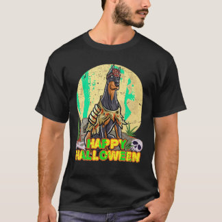 Doberman Happy Halloween Kostuum Zombie T Shirt