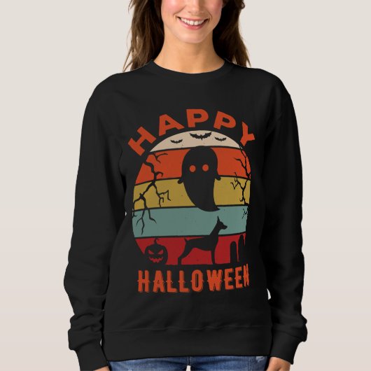 Doberman Happy Halloween Trui (Voorkant)