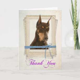 Doberman - Hartelijk dank Bedankkaart