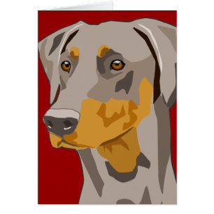 Doberman Head, Fawn, niet gekraakt