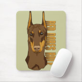 Doberman Head, Red Dobes Rule Muismat (Met muis)