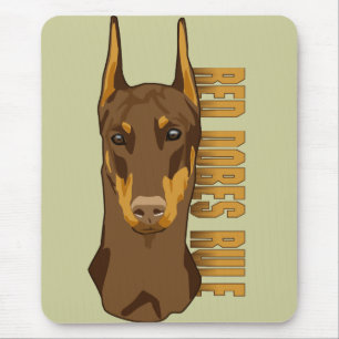 Doberman Head, Red Dobes Rule Muismat