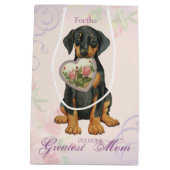 Doberman Heart Mama Medium Cadeauzakje (Achterkant)