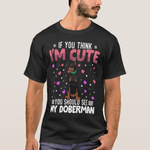 Doberman Heart Valentijnsdag Animal voor vrouwen K T-shirt