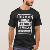 Doberman Helloween Costume Doberman Costume T-shirt (Voorkant)