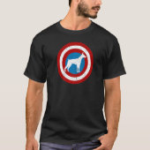 Doberman Hero Distress Target T-shirt (Voorkant)