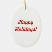 Doberman (Hero) in Santa Hat Keramisch Ornament (Achterkant)