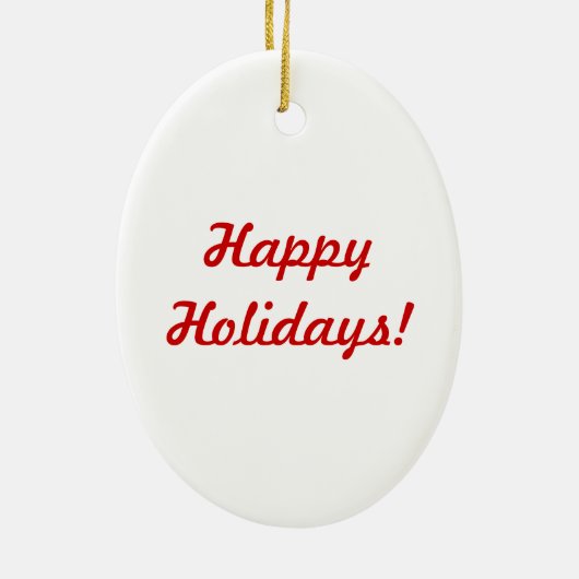 Doberman (Hero) in Santa Hat Keramisch Ornament (Achterkant)