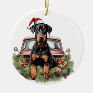 Doberman Holi Keramisch Ornament