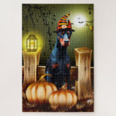 Doberman Hond Halloween Legpuzzel (Verticaal)