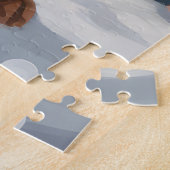 Doberman Hond in Sneeuw Kerstmis Legpuzzel (Zijkant)