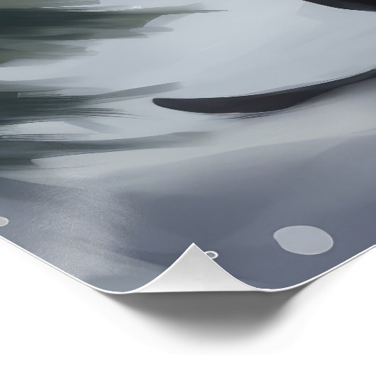 Doberman Hond in Sneeuw Kerstmis Perfect Poster (Hoek)