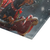 Doberman Hond Kerstfeest Snijplank (Hoek)