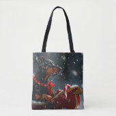 Doberman Hond Kerstfeest Tote Bag (Voorkant)