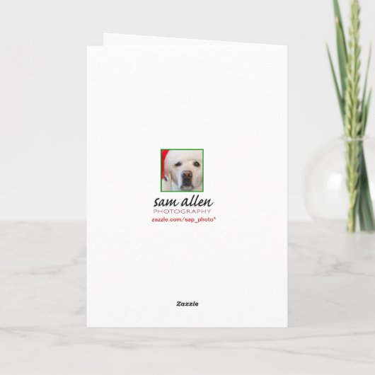 Doberman-hond met kerstkaart voor kerstmis met San Feestdagen Kaart (Achterkant)