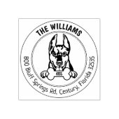 Doberman Hond Retouradres Familie Rubberstempel (Afrduk)