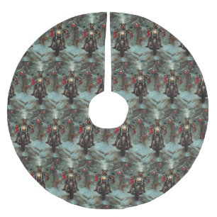 Doberman Hond Rijden Motorfiets Kerstmis Kerstboom Rok