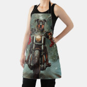 Doberman Hond Rijden Motorfiets Kerstmis Schort (Insitu)