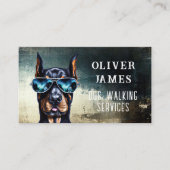 Doberman Hond Wandelen en Dierenverzorging Visitekaartje (Voorkant)