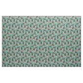 Doberman honden floraalturquoise stof (Fat Quarter)