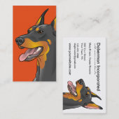 Doberman Hondenras  Visitekaartjes (Voorkant / Achterkant)