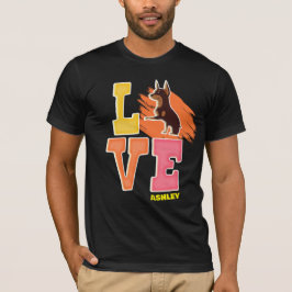 Doberman houdt van schattige kleur t-shirt