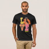 Doberman houdt van schattige kleur t-shirt (Voorkant volledig)