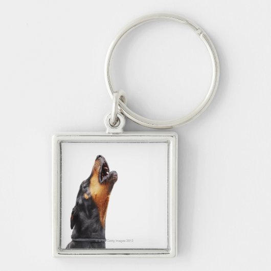 Doberman howling sleutelhanger (Voorkant)