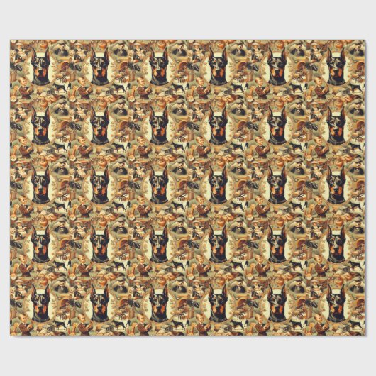 Doberman Illustratie Cadeaupapier (Vlak)
