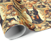  Doberman Illustratie Cadeaupapier (Rol Hoek)