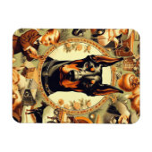  Doberman Illustratie Magneet (Horizontaal)