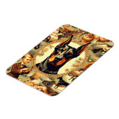  Doberman Illustratie Magneet (Linkerzijde)