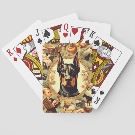Doberman Illustratie Pokerkaarten (Achterkant)