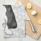 Doberman Illustration Kitchen Towel Theedoek (Quarter Fold)