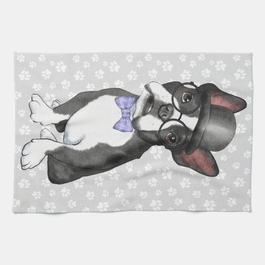 Doberman Illustration Kitchen Towel Theedoek (Horizontaal)