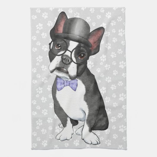 Doberman Illustration Kitchen Towel Theedoek (Verticaal)