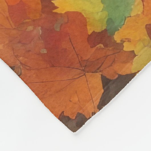 Doberman in Autumn verlaat Thanksgiving Fleece Deken (Hoek)