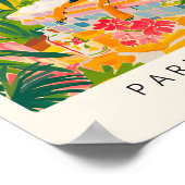 Doberman in bad, Poster voor honden (Hoek)