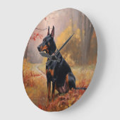 Doberman in de herfst laat Herfst inspireren Grote Klok (Hoek)