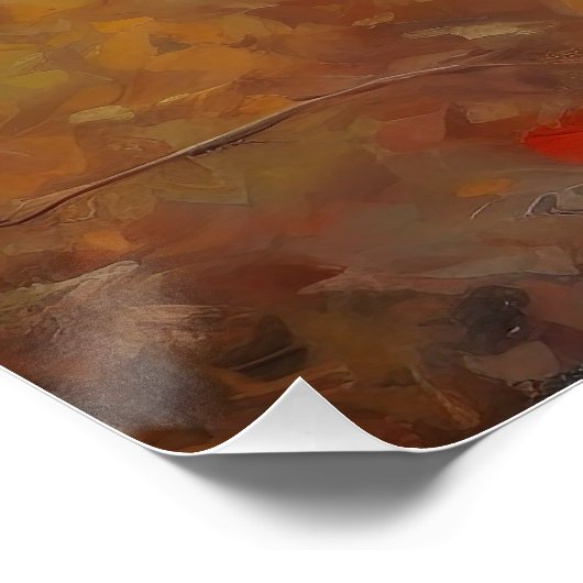 Doberman in de herfst laat Herfst inspireren Perfect Poster (Hoek)