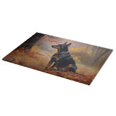 Doberman in de herfst laat Herfst inspireren Snijplank (Hoek)