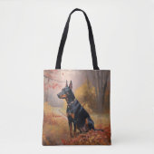 Doberman in de herfst laat Herfst inspireren Tote Bag (Voorkant)