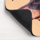 Doberman in de klas Funny Dog Mousepad Muismat (Hoek)